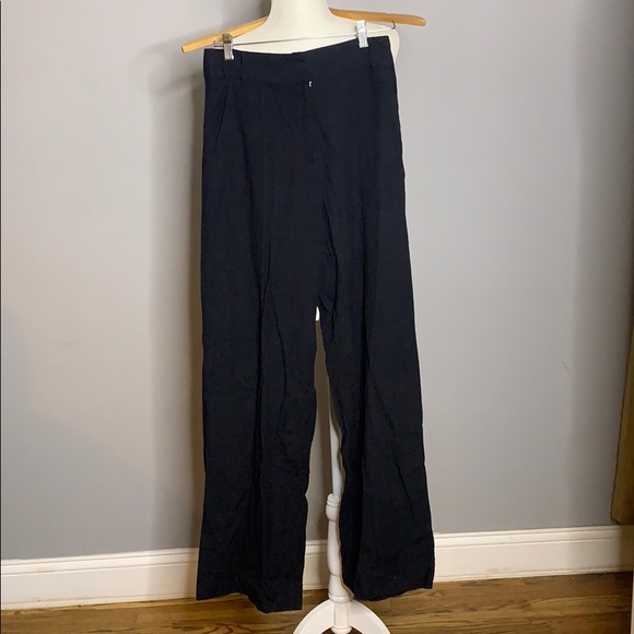 Anthropologie Wide Leg Black Linen Pant - Picture 5 of 8